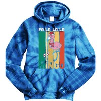 Fa La La La Mingo Flamingo Christmas In July Summer Xmas Cute Gift Tie Dye Hoodie