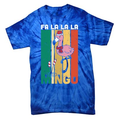 Fa La La La Mingo Flamingo Christmas In July Summer Xmas Cute Gift Tie-Dye T-Shirt