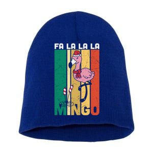 Fa La La La Mingo Flamingo Christmas In July Summer Xmas Cute Gift Short Acrylic Beanie