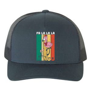 Fa La La La Mingo Flamingo Christmas In July Summer Xmas Cute Gift Yupoong Adult 5-Panel Trucker Hat