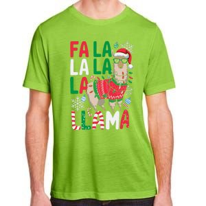 Fa La La Llama Funny Llama Christmas Animal Lover Adult ChromaSoft Performance T-Shirt