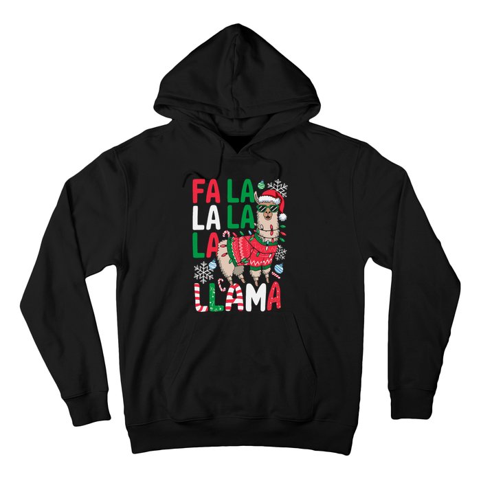 Fa La La Llama Funny Llama Christmas Animal Lover Hoodie