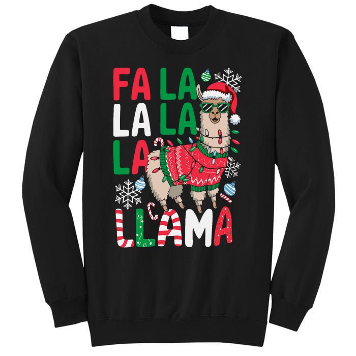 Fa La La Llama Funny Llama Christmas Animal Lover Sweatshirt