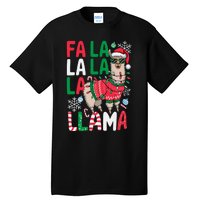 Fa La La Llama Funny Llama Christmas Animal Lover Tall T-Shirt