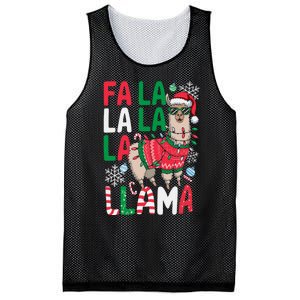 Fa La La Llama Funny Llama Christmas Animal Lover Mesh Reversible Basketball Jersey Tank