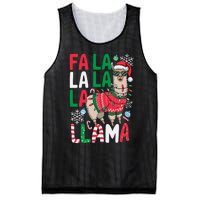 Fa La La Llama Funny Llama Christmas Animal Lover Mesh Reversible Basketball Jersey Tank