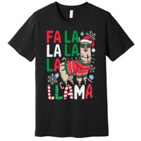 Fa La La Llama Funny Llama Christmas Animal Lover Premium T-Shirt