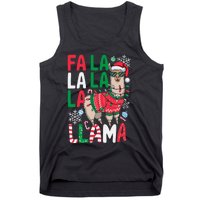 Fa La La Llama Funny Llama Christmas Animal Lover Tank Top