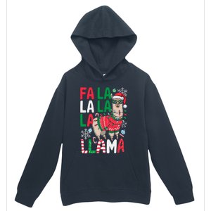 Fa La La Llama Funny Llama Christmas Animal Lover Urban Pullover Hoodie