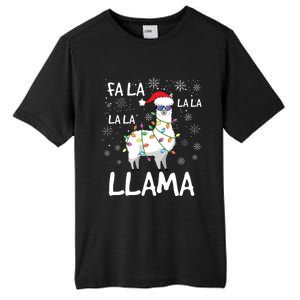 Fa La La Llama Funny Llama Christmas Tall Fusion ChromaSoft Performance T-Shirt