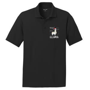 Fa La La Llama Funny Llama Christmas PosiCharge RacerMesh Polo