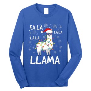 Fa La La Llama Funny Llama Christmas Long Sleeve Shirt