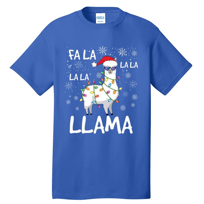 Fa La La Llama Funny Llama Christmas Tall T-Shirt