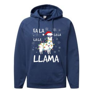 Fa La La Llama Funny Llama Christmas Performance Fleece Hoodie