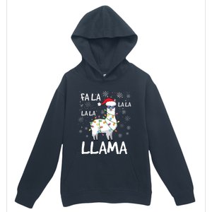 Fa La La Llama Funny Llama Christmas Urban Pullover Hoodie