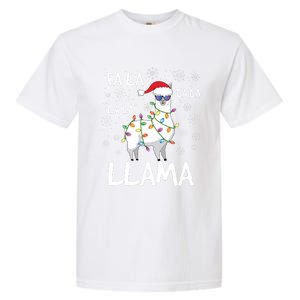 Fa La La Llama Funny Llama Christmas Garment-Dyed Heavyweight T-Shirt