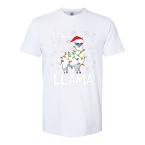 Fa La La Llama Funny Llama Christmas Softstyle CVC T-Shirt