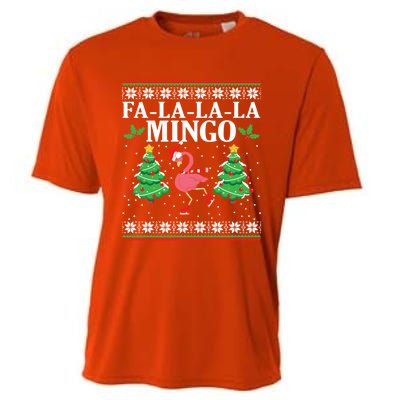 Fa La La La Mingo Flamingo Christmas Tree Winters Holiday Great Gift Cooling Performance Crew T-Shirt