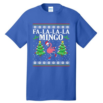 Fa La La La Mingo Flamingo Christmas Tree Winters Holiday Great Gift Tall T-Shirt