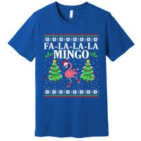 Fa La La La Mingo Flamingo Christmas Tree Winters Holiday Great Gift Premium T-Shirt