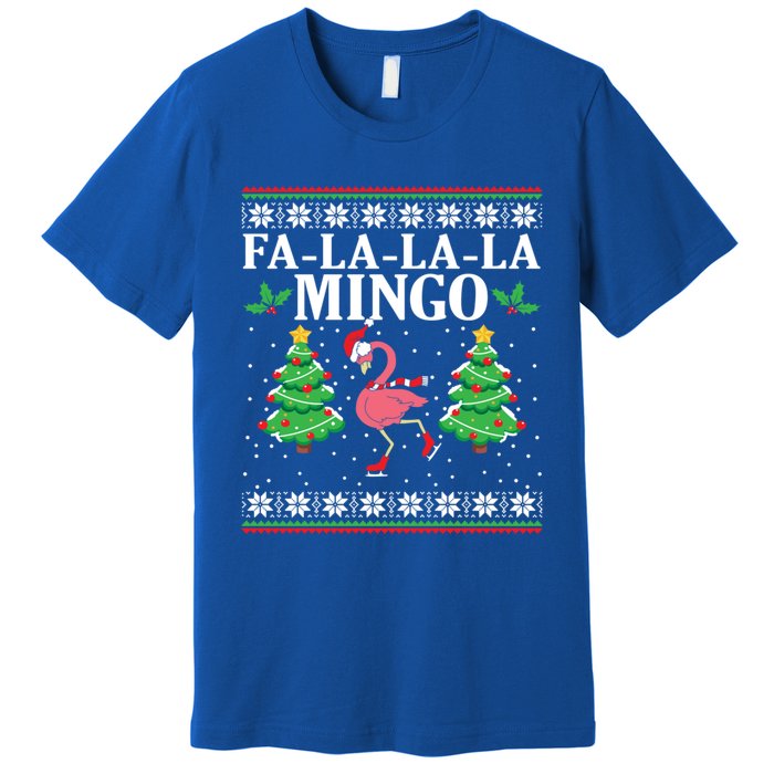 Fa La La La Mingo Flamingo Christmas Tree Winters Holiday Great Gift Premium T-Shirt