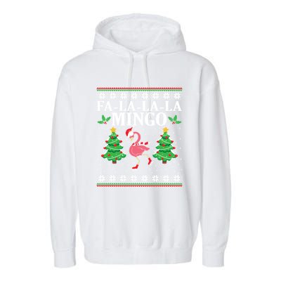 Fa La La La Mingo Flamingo Christmas Tree Winters Holiday Great Gift Garment-Dyed Fleece Hoodie