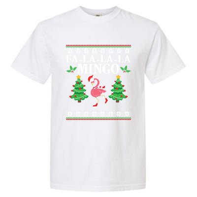 Fa La La La Mingo Flamingo Christmas Tree Winters Holiday Great Gift Garment-Dyed Heavyweight T-Shirt