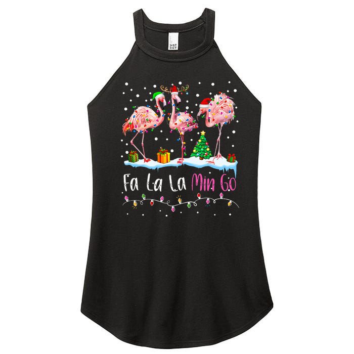 Fa La La La Mingo Flamingo Christmas Women’s Perfect Tri Rocker Tank