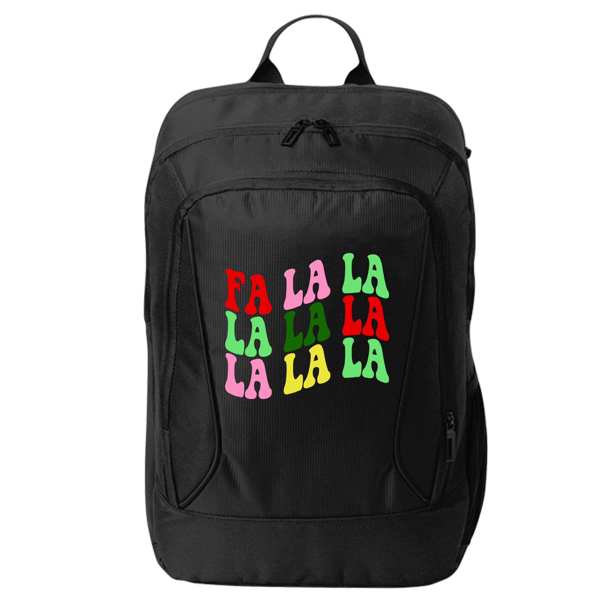 Fa La La Groovy Christmas City Backpack