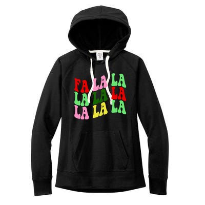 Fa La La Groovy Christmas Women's Fleece Hoodie