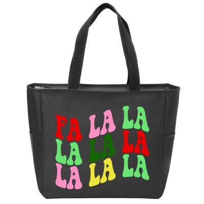 Fa La La Groovy Christmas Zip Tote Bag