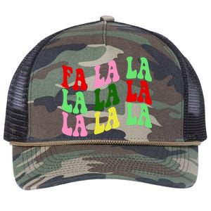 Fa La La Groovy Christmas Retro Rope Trucker Hat Cap