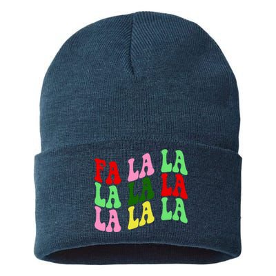 Fa La La Groovy Christmas Sustainable Knit Beanie