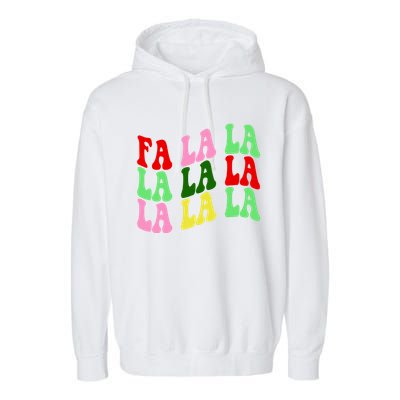 Fa La La Groovy Christmas Garment-Dyed Fleece Hoodie