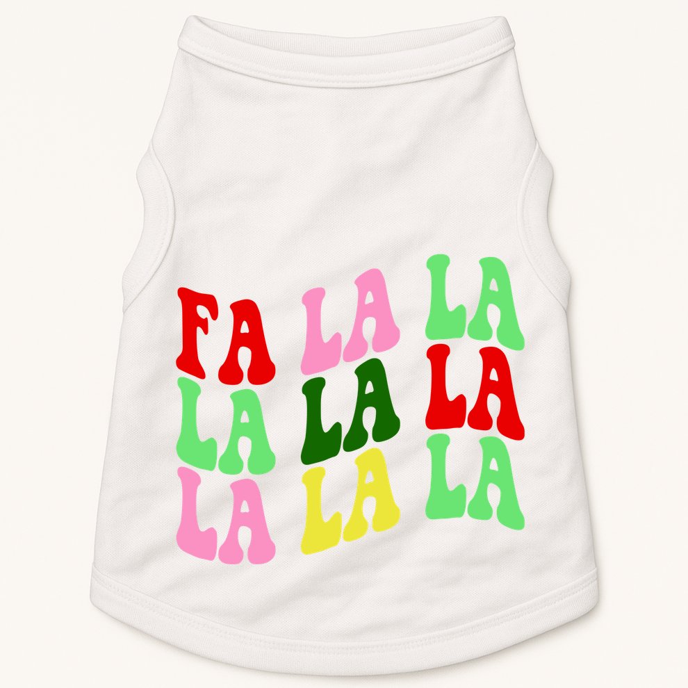 Fa La La Groovy Christmas Doggie Tank