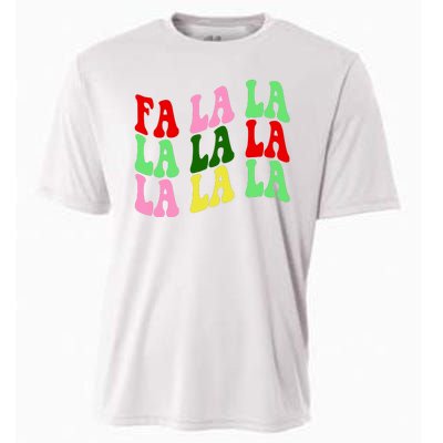 Fa La La Groovy Christmas Cooling Performance Crew T-Shirt