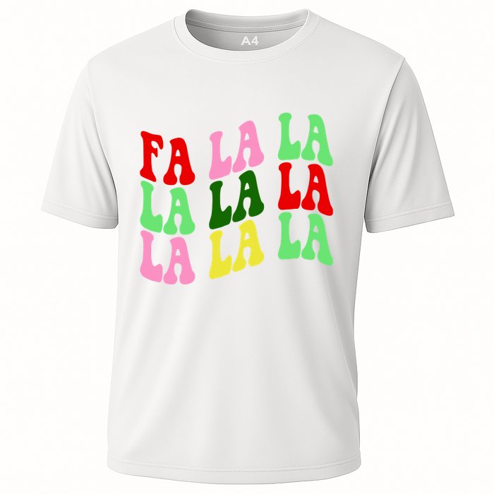 Fa La La Groovy Christmas Cooling Performance Crew T-Shirt