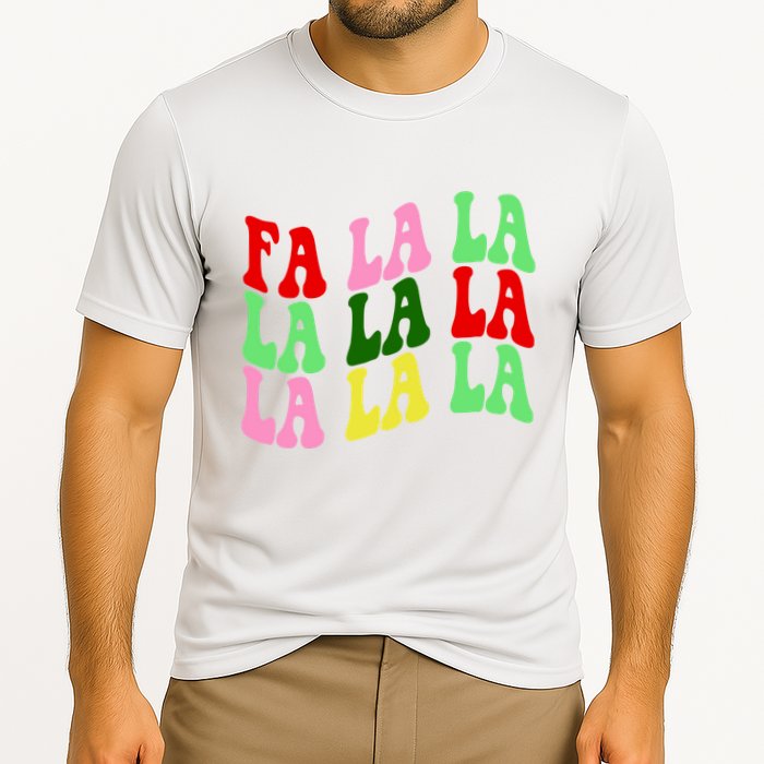 Fa La La Groovy Christmas Cooling Performance Crew T-Shirt