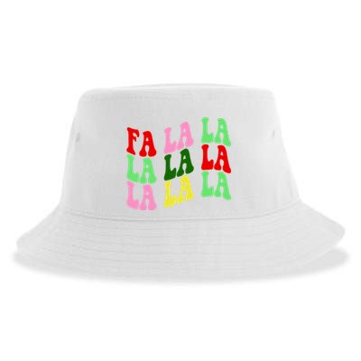 Fa La La Groovy Christmas Sustainable Bucket Hat