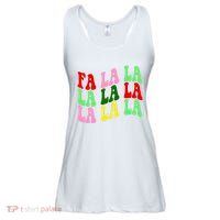 Fa La La Groovy Christmas Ladies Essential Flowy Tank