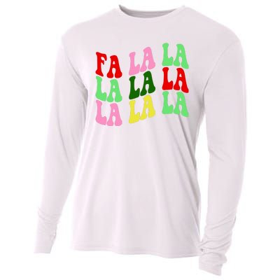 Fa La La Groovy Christmas Cooling Performance Long Sleeve Crew