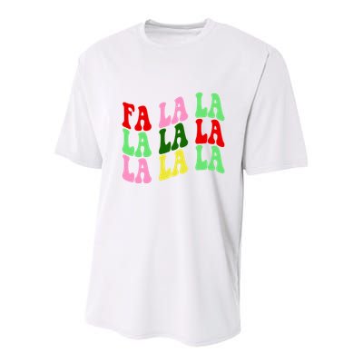 Fa La La Groovy Christmas Youth Performance Sprint T-Shirt