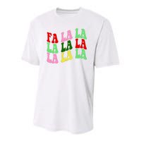 Fa La La Groovy Christmas Youth Performance Sprint T-Shirt