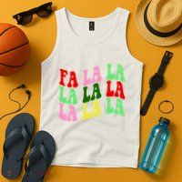Fa La La Groovy Christmas Tank Top