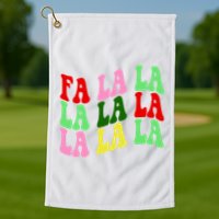 Fa La La Groovy Christmas Golf Towel