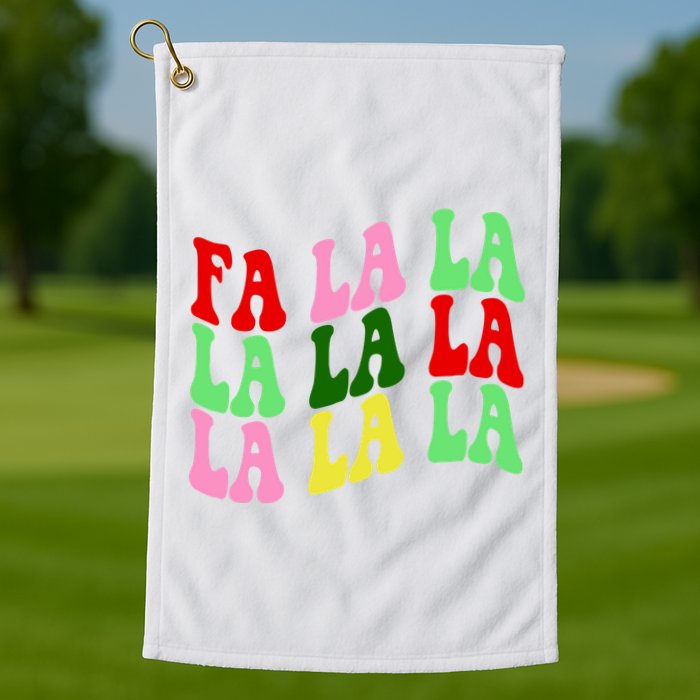 Fa La La Groovy Christmas Golf Towel