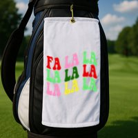 Fa La La Groovy Christmas Golf Towel