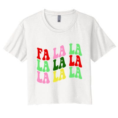 Fa La La Groovy Christmas Crop Top