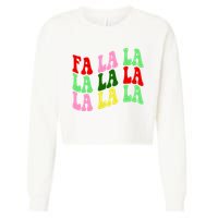 Fa La La Groovy Christmas Cropped Pullover Crew