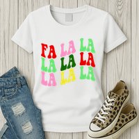 Fa La La Groovy Christmas Womens T-Shirt